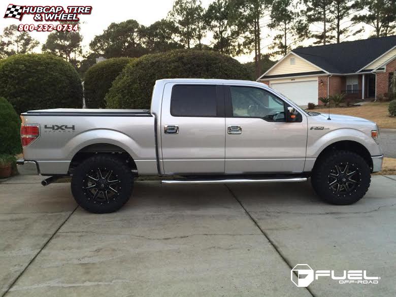 vehicle gallery/ford f 150 fuel maverick d538 0X0  Black & Milled wheels and rims